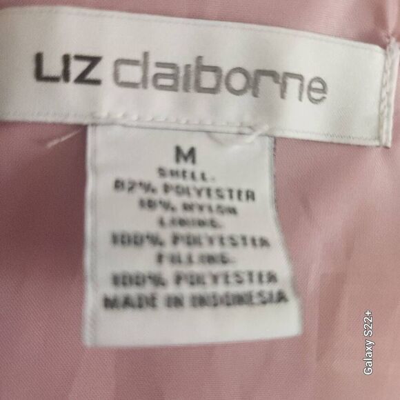 V20  Liz Claiborne pink quilted puffer vest - Picture 6 of 11